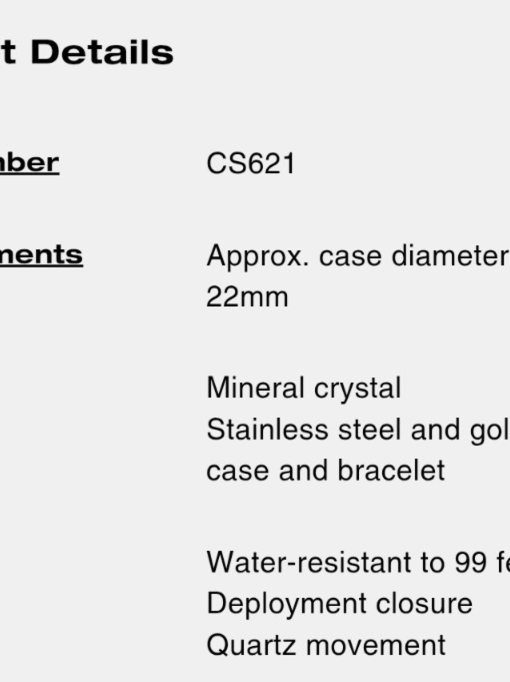 COACH Two-Tone Gold and Silver Rectangular Women's Watch - Picture 2 of 2